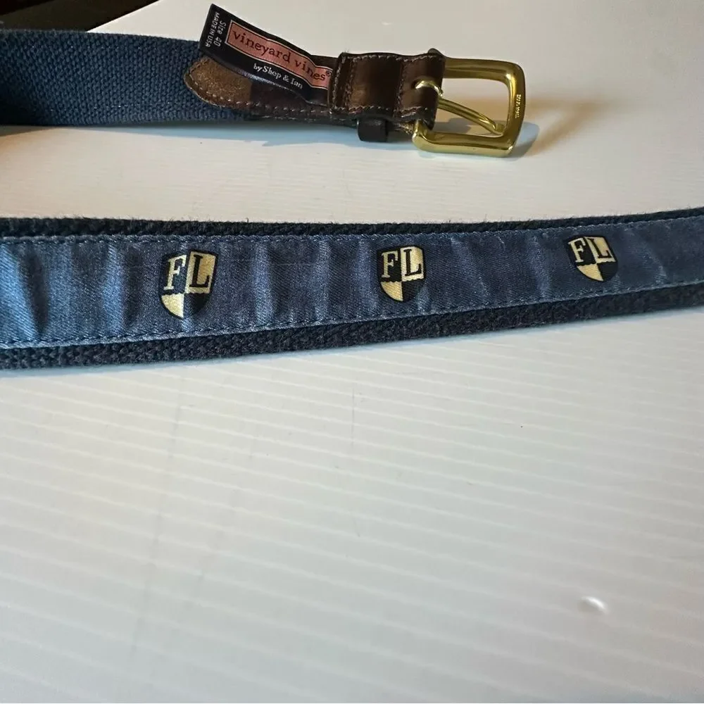 Vineyard vines by Shep and Ian blue belt size 40